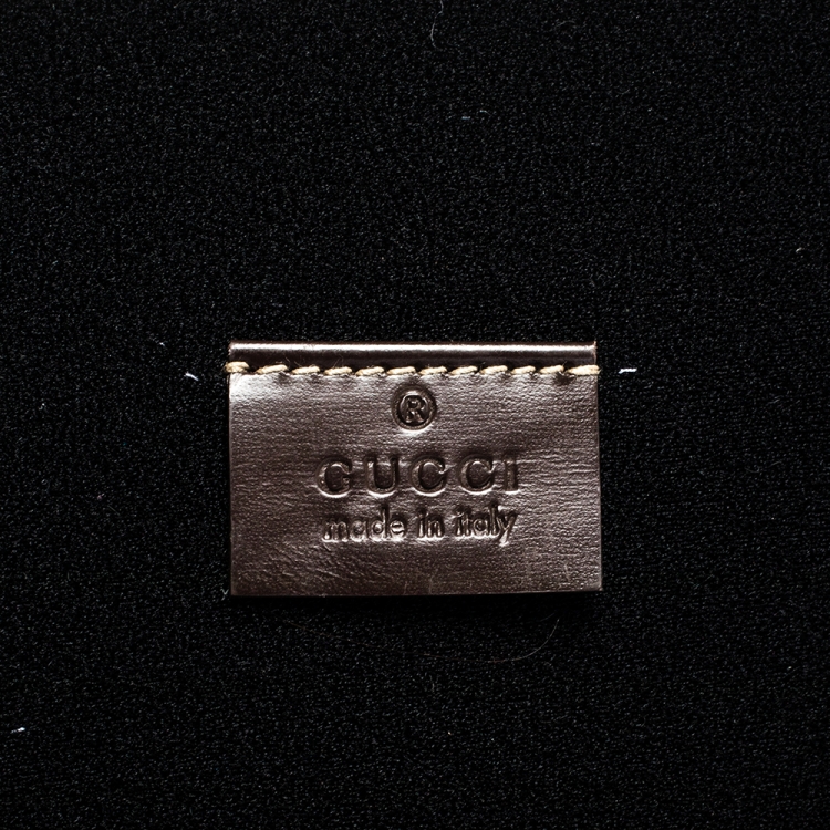 مملوكة مسبقًا Gucci Beige/Brown GG Supreme Canvas and Leather Interlocking Logo Laptop Case