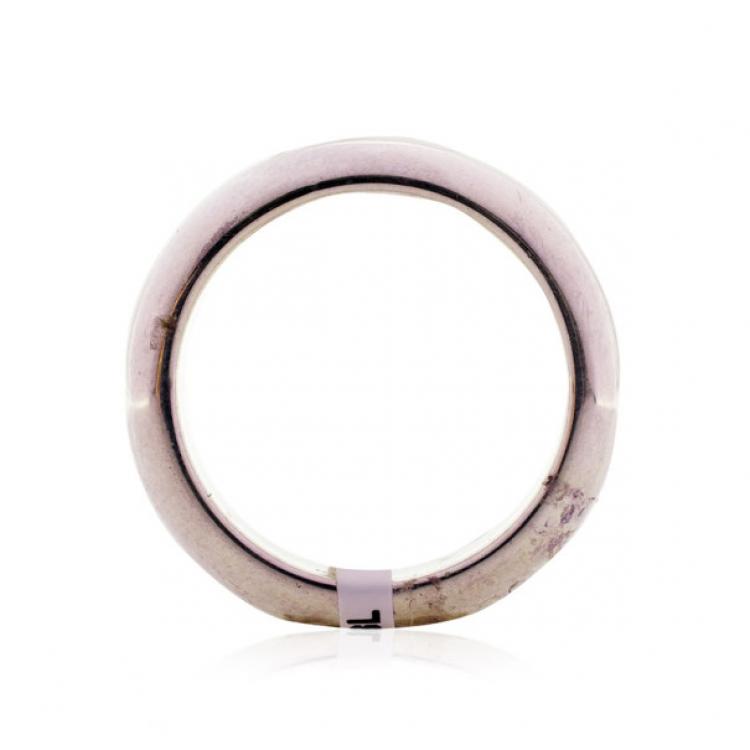 Pre Owned Gucci Silver Band Ring Size 53 