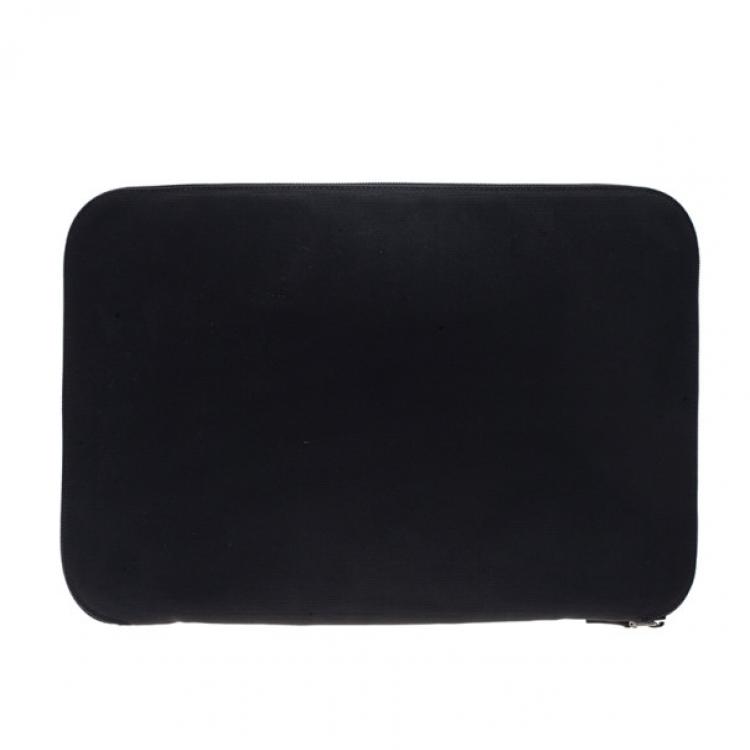 Pre Owned Gucci Black Nylon Laptop Case