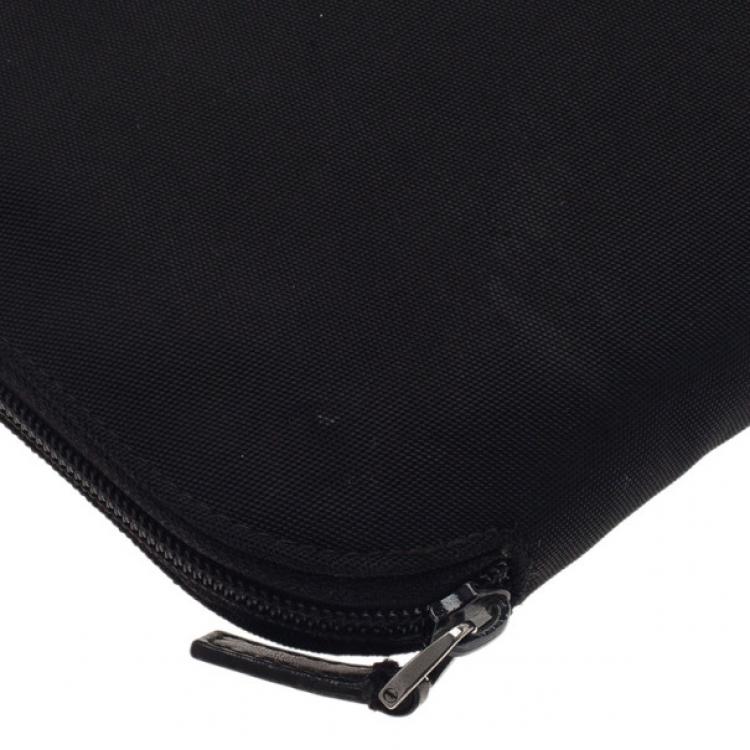 Pre Owned Gucci Black Nylon Laptop Case