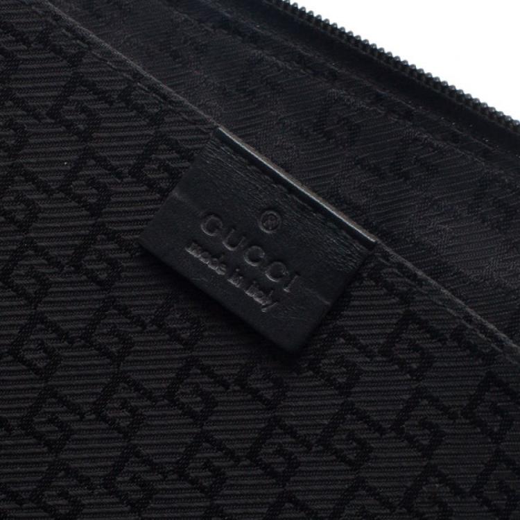 Pre Owned Gucci Black Nylon Laptop Case