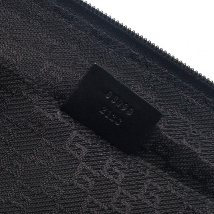 Pre Owned Gucci Black Nylon Laptop Case