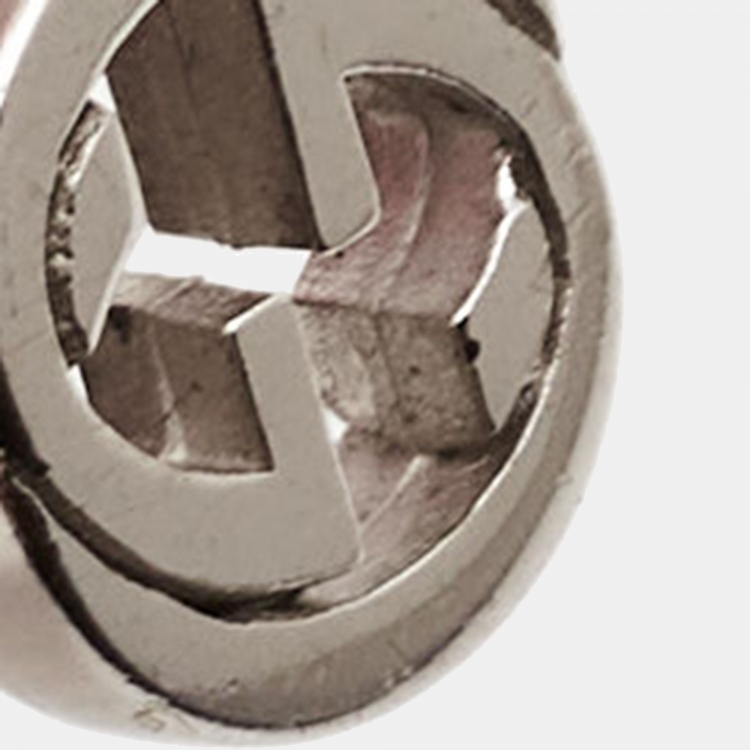 Pre Owned Gucci GG Sterling Silver Stud Earrings
