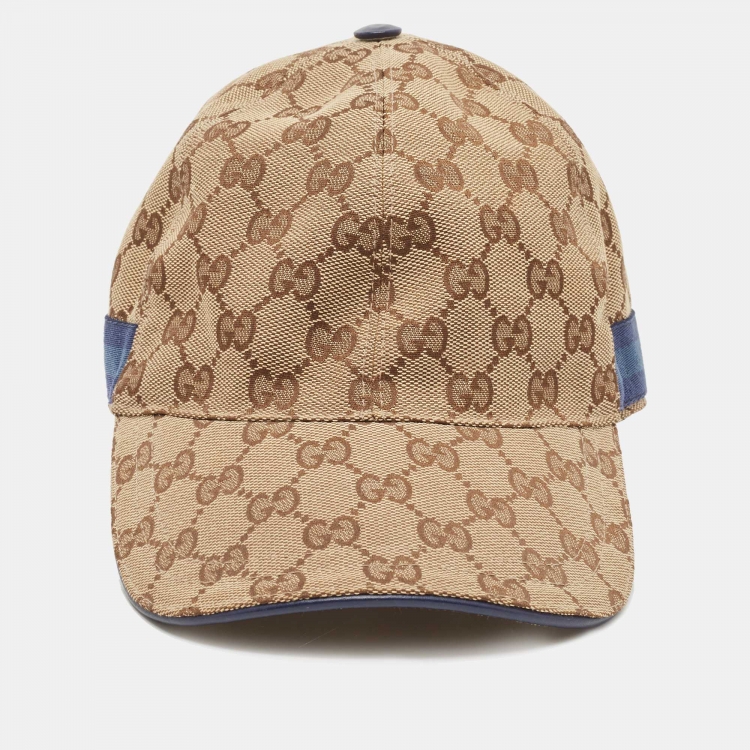 Gucci, Accessories, Gucci Gg Logo Monogram Denim Baseball Cap Hat