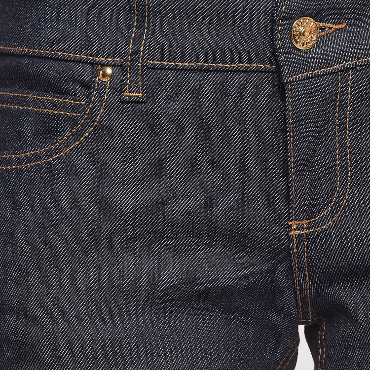 Pre Owned Gucci Navy Blue Denim Flared Jeans M Waist 42"