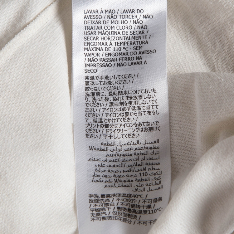 Pre Owned Gucci Cream Beverly Hills Cherry Print Cotton T-Shirt M