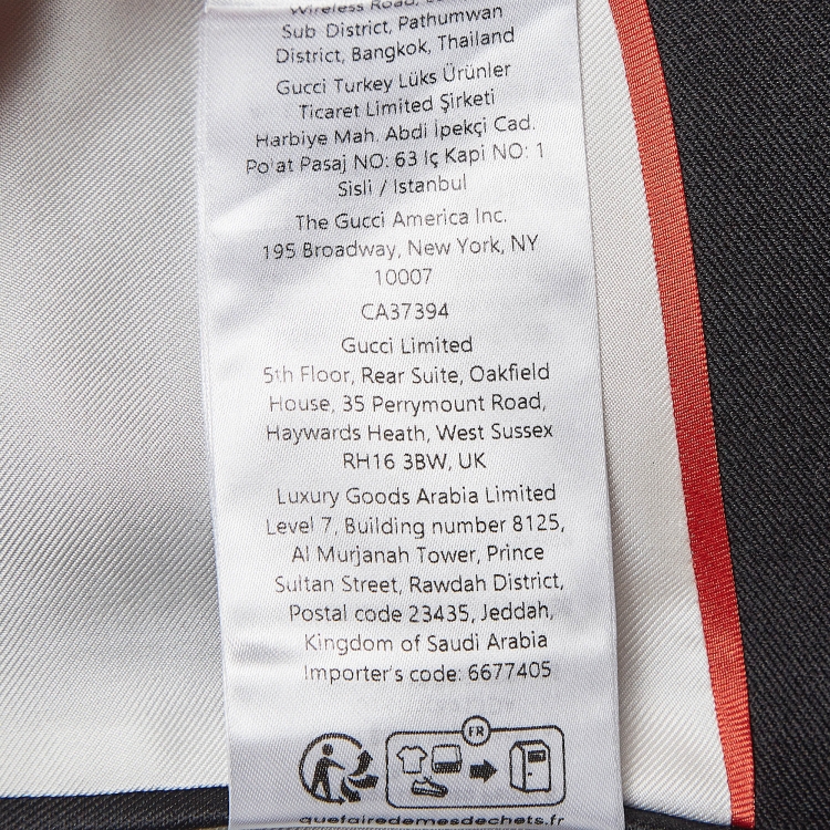 Pre Owned Gucci Black Gabardine Double Breasted Pants Suit S/L