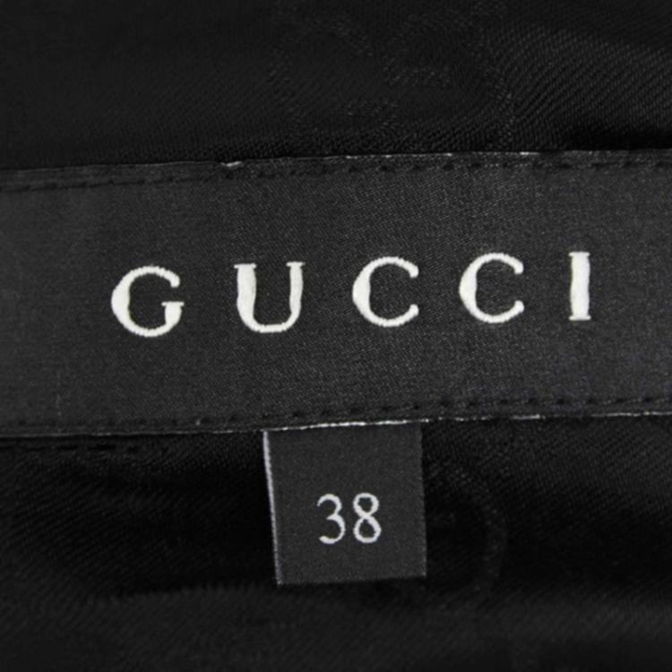 Pre Owned Gucci Green Checked Pattern Pantsuit S