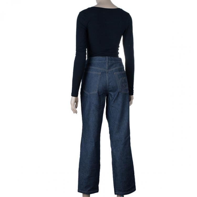 Pre Owned Gucci Dark Blue Denim Jeans L