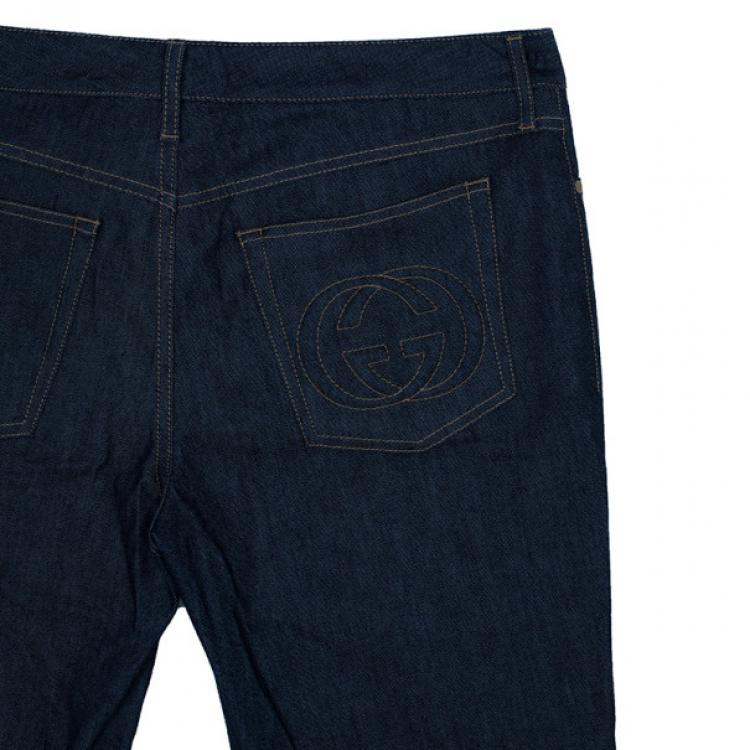 Pre Owned Gucci Dark Blue Denim Jeans L