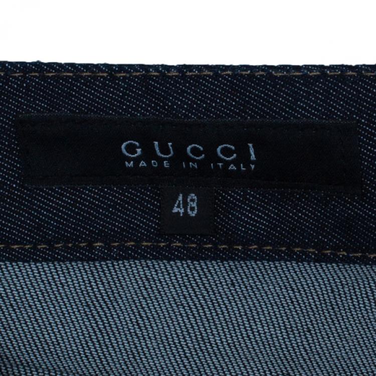 Pre Owned Gucci Dark Blue Denim Jeans L