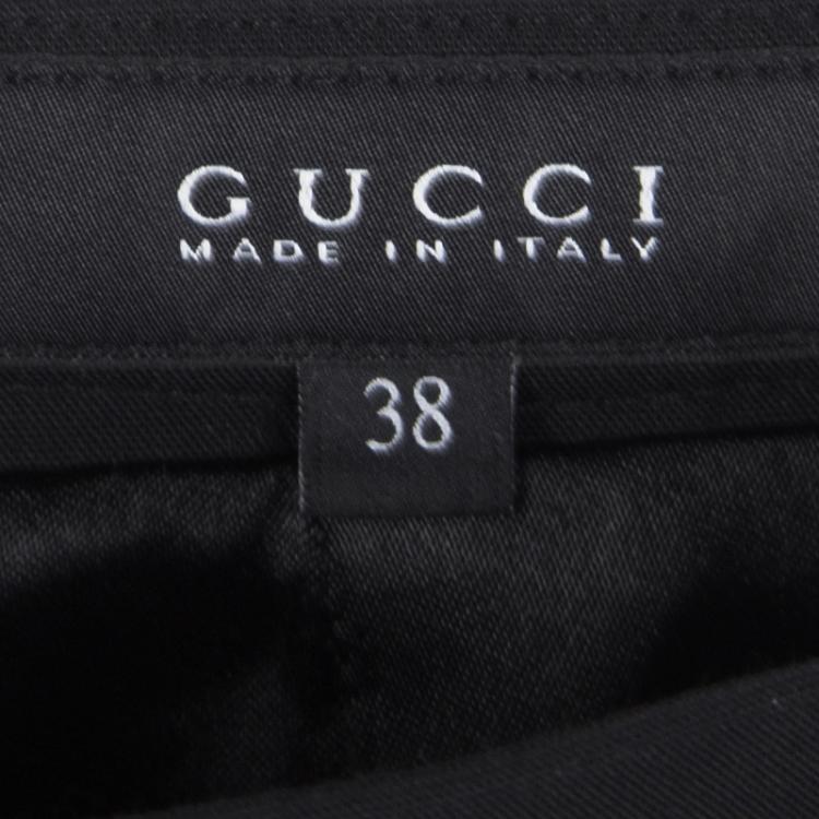 Pre Owned Gucci Black High Waist Pencil Skirt S