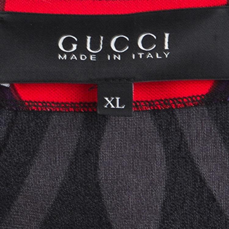Pre Owned Gucci Multicolor Printed Long Sleeve Dress XL