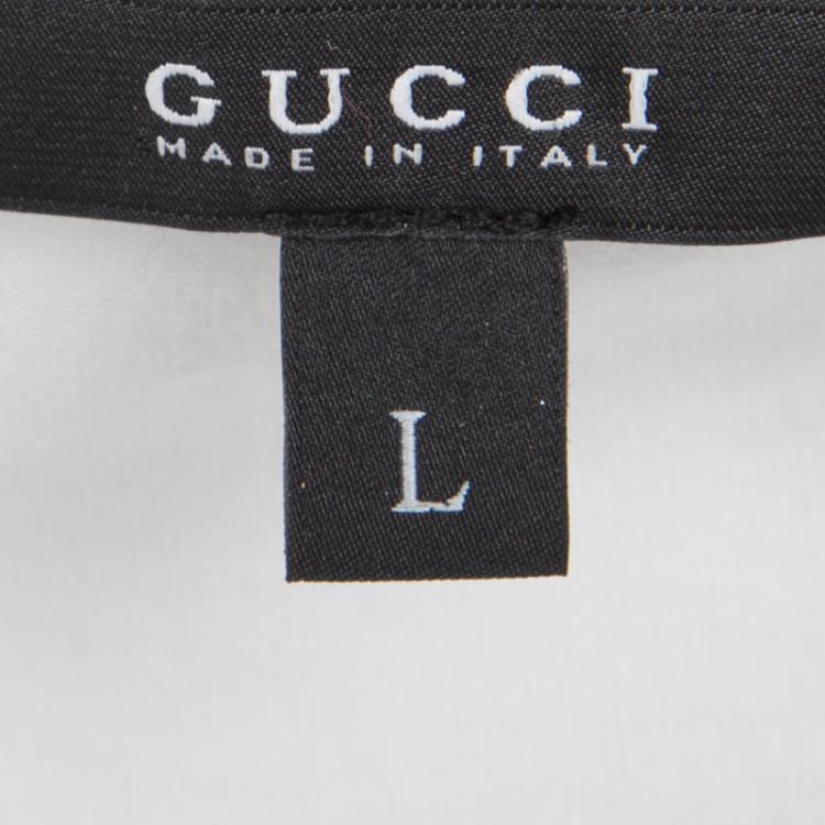 Pre Owned Gucci White Web Buckle Detail Sleeveless Top L