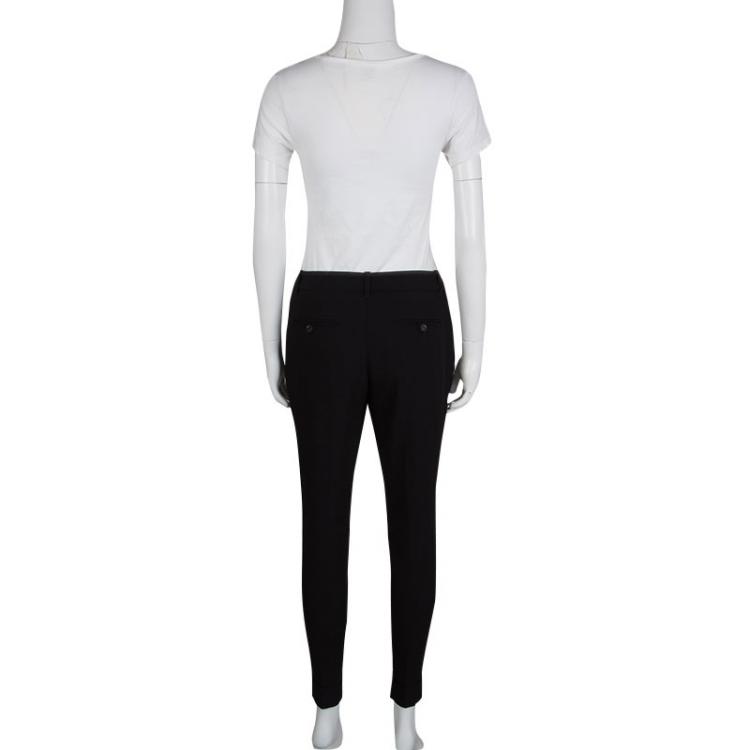 Pre Owned Gucci Black Wool Tailored Cropped Pants S