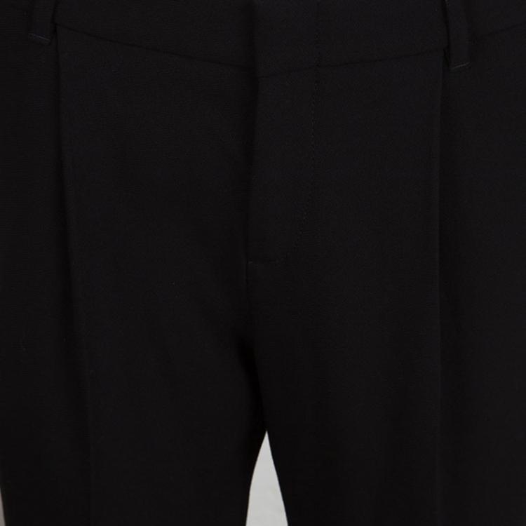 Pre Owned Gucci Black Wool Tailored Cropped Pants S