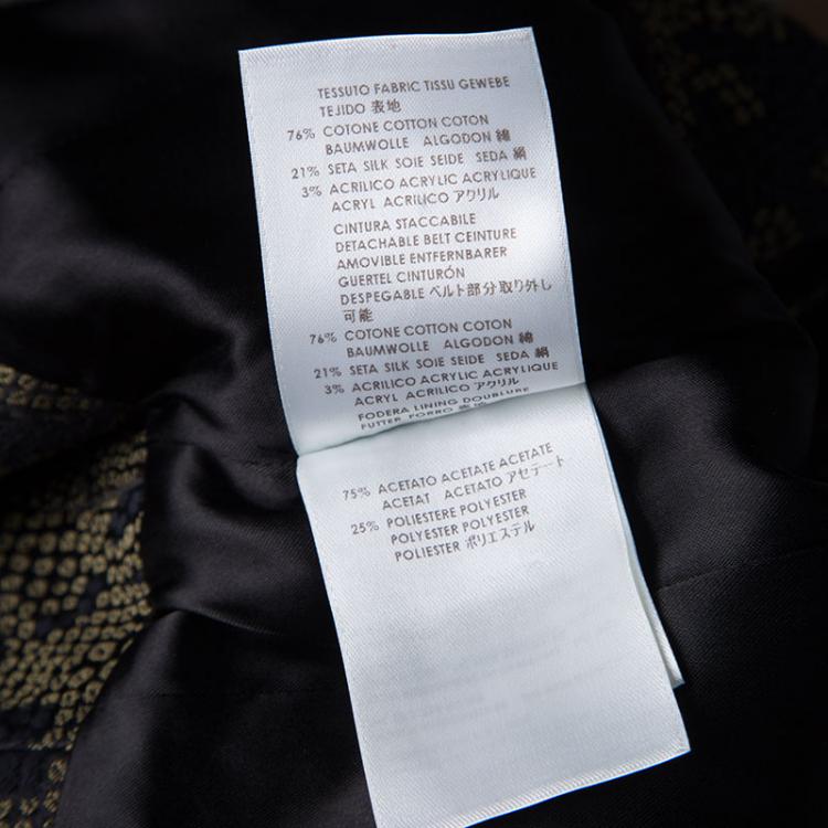 Pre Owned Gucci Multicolor Python Pattern Belted Jacquard Jacket M