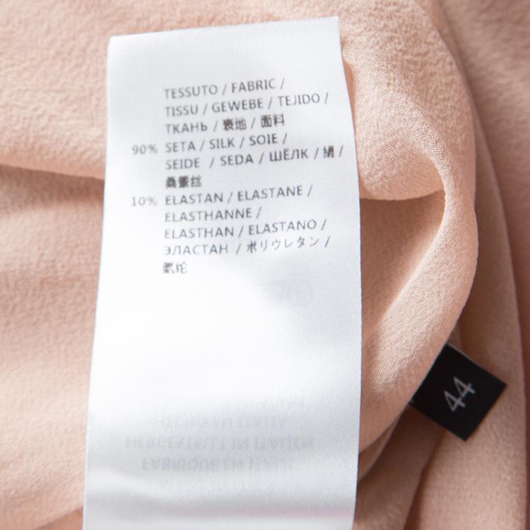 Pre Owned Gucci Pink Organza Bow Detail Sleeveless Blouse M