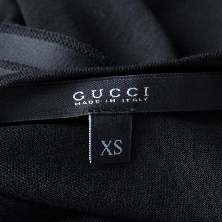 Pre Owned Gucci Black Flutter Sleeve Top XS