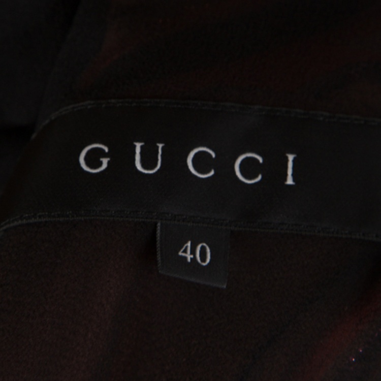 Pre Owned Gucci Black Contrast Front Panel Detail Zip Front Jacket S