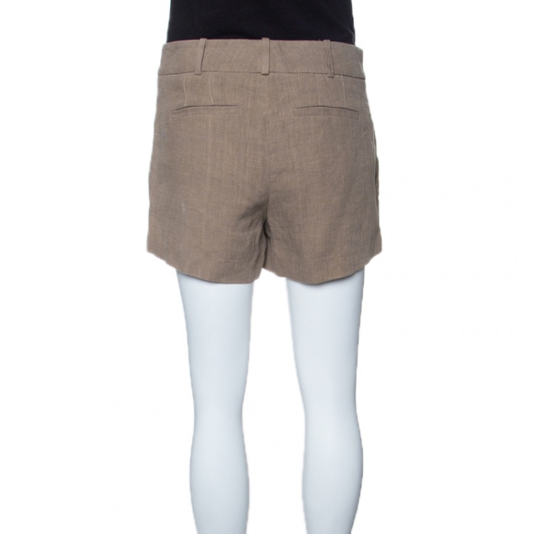 Pre Owned Gucci Brown Horsebit Pocket Detail Shorts M