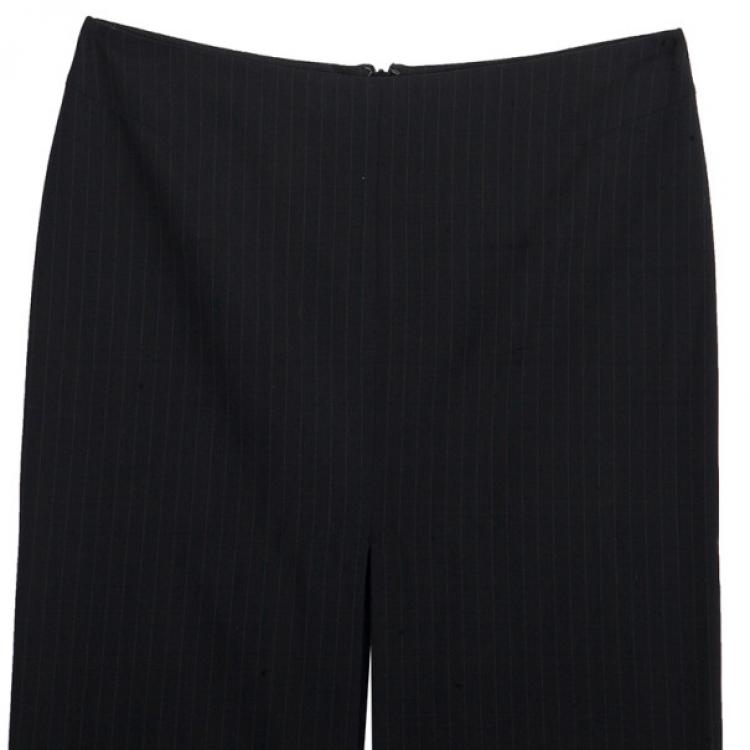 Pre Owned Gucci Fitted Pinstriped Pencil Skirt S