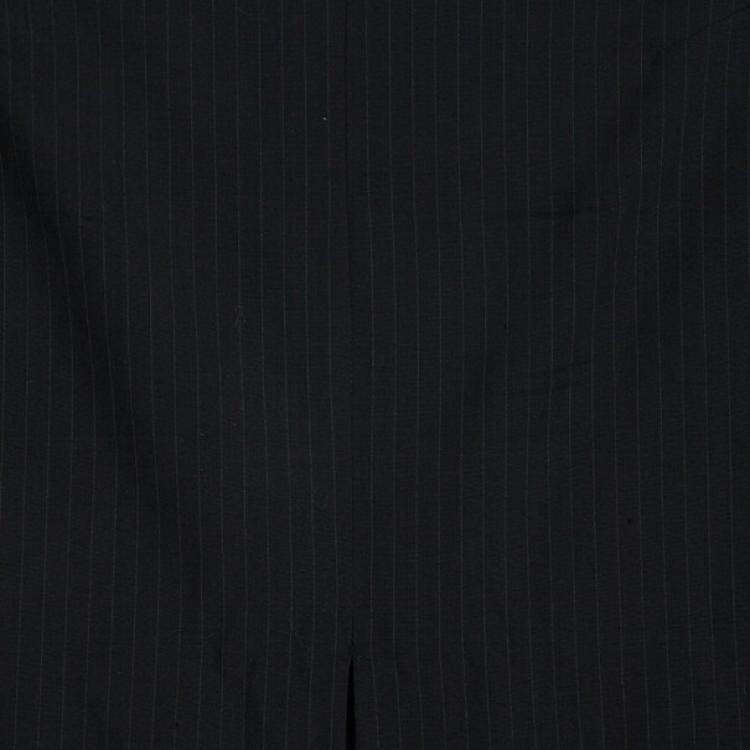 Pre Owned Gucci Fitted Pinstriped Pencil Skirt S