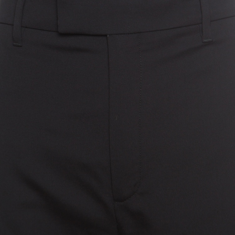 Pre Owned Gucci Black Wool High Waist Tailored Trousers M