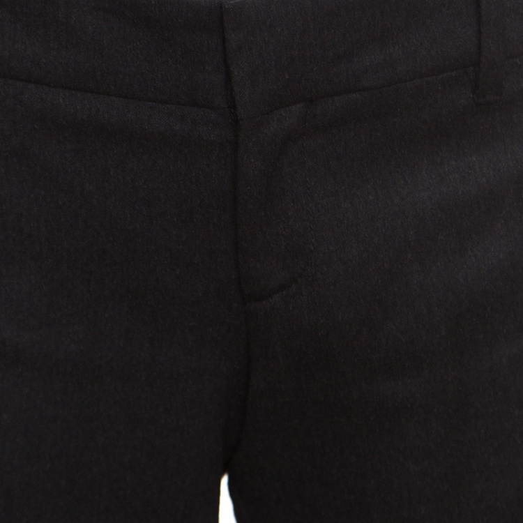 Pre Owned Gucci Charcoal Grey Cotton Tailored Pant Suit S