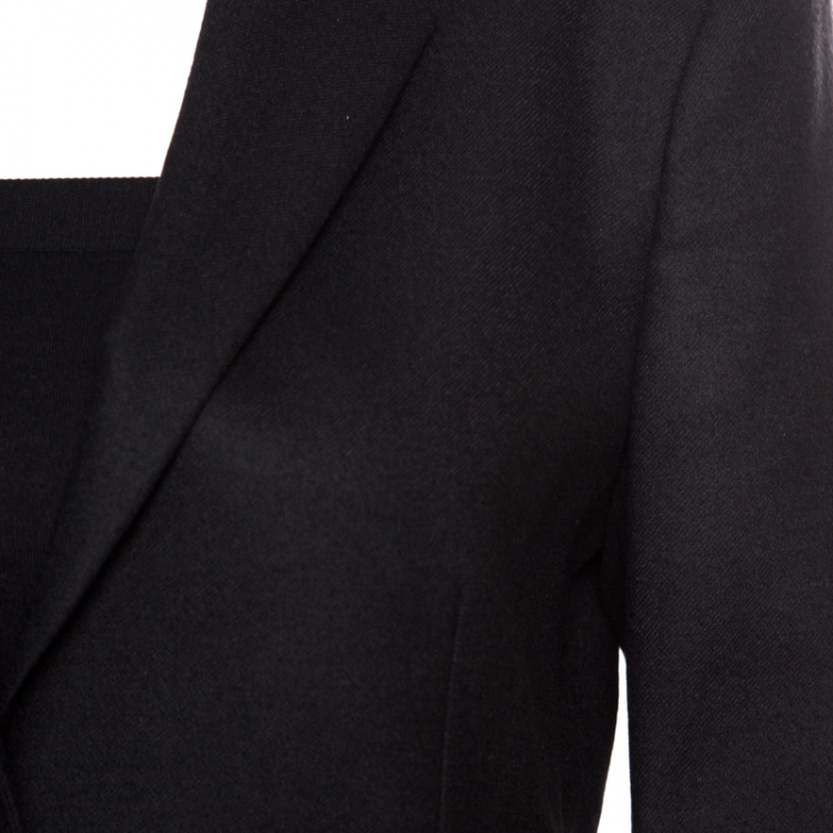 Pre Owned Gucci Black Wool Silk Lined Tailored Blazer M