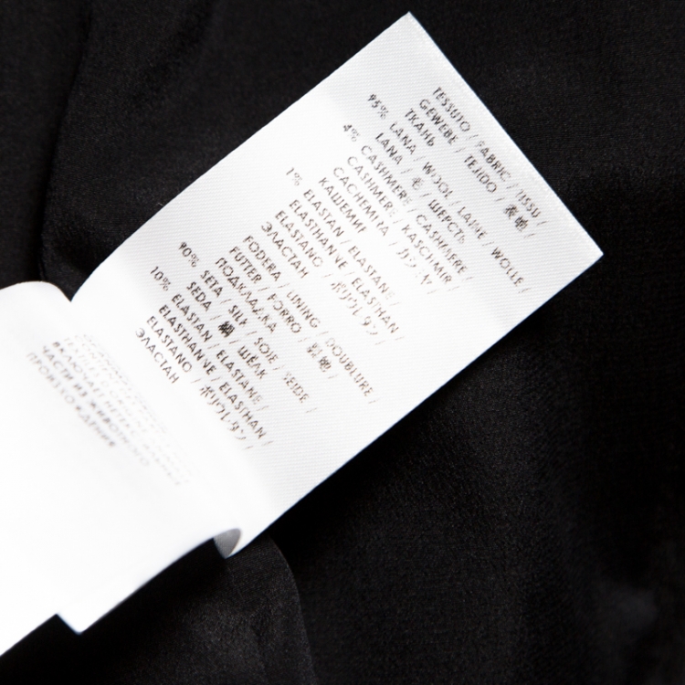 Pre Owned Gucci Black Wool Silk Lined Tailored Blazer M