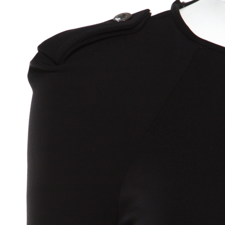 Pre Owned Gucci Black Knit Scoop Back Detail Long Sleeve Maxi Dress S