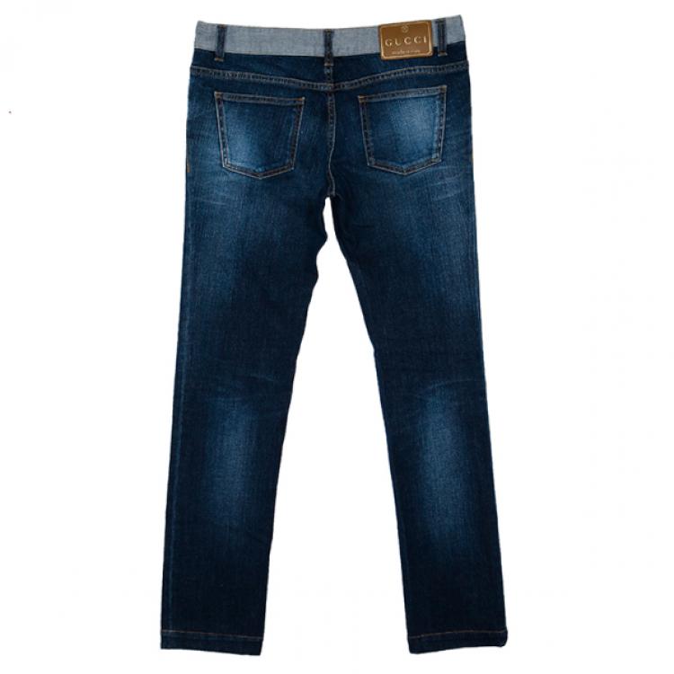 Pre Owned Gucci Blue Denim Jeans M