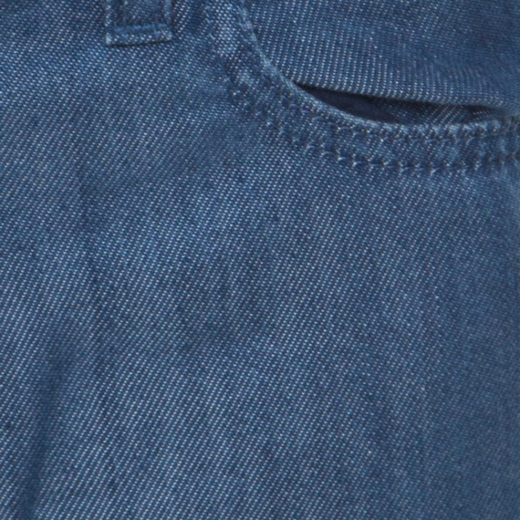 Pre Owned Gucci Blue Medium Wash Denim 70s Flared Jeans S