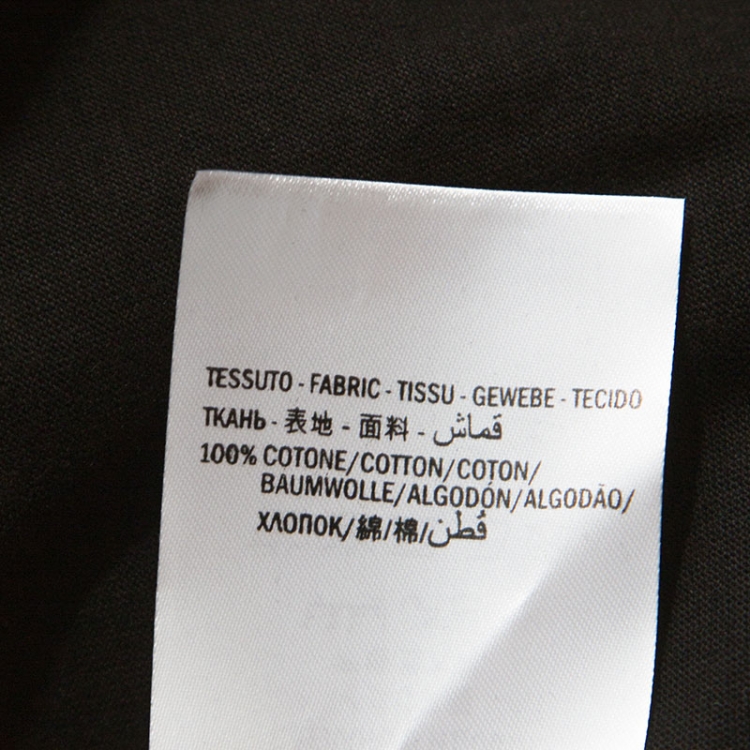Pre Owned Gucci Black Logo Printed Cotton Embellished Detail T-shirt S