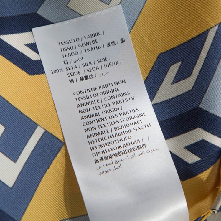 Pre Owned Gucci Yellow GG Wallpaper Printed Silk Bow Tie Detail Shirt M