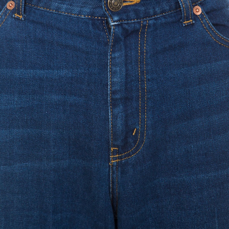 Pre Owned Gucci Blue Medium Wash Denim Flared Jeans XL