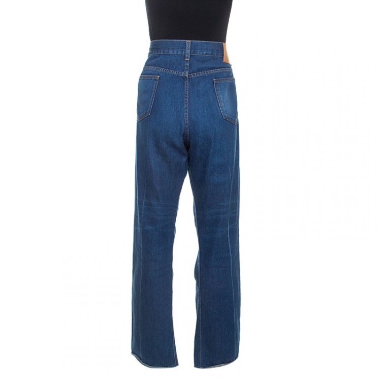 Pre Owned Gucci Blue Medium Wash Denim Flared Jeans XL