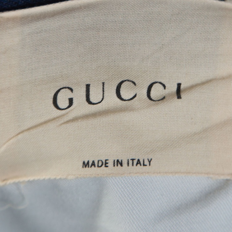 Pre Owned Gucci Blue Medium Wash Denim Flared Jeans XL