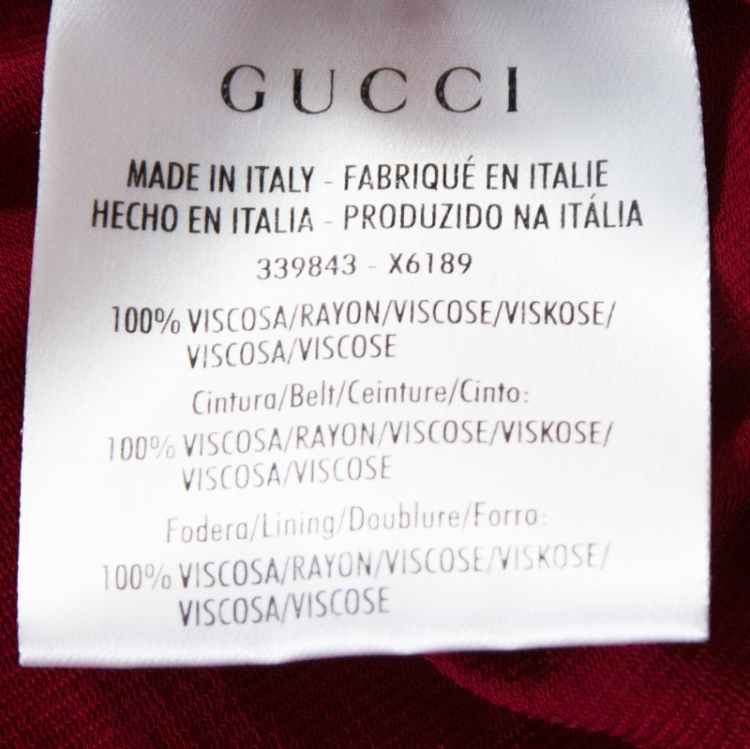 Pre Owned Gucci Scarlet Red Knit Belt Detail Sleeveless Maxi Dress M