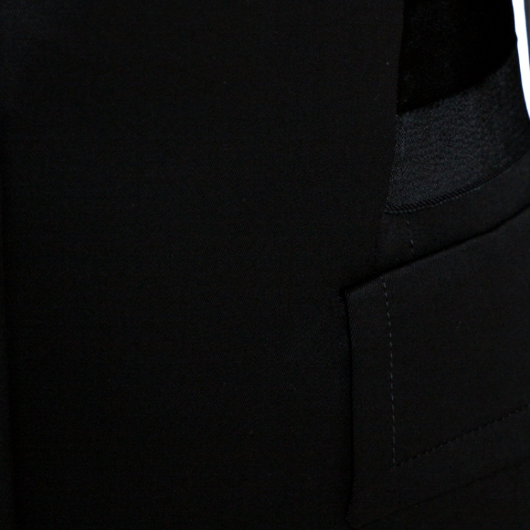 Pre Owned Gucci Black Stretch Wool Tailored Blazer M