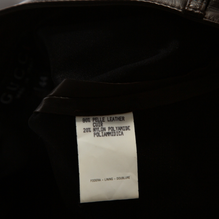 مملوكة مسبقًا Gucci Vintage Chocolate Brown Leather Riding Trousers M