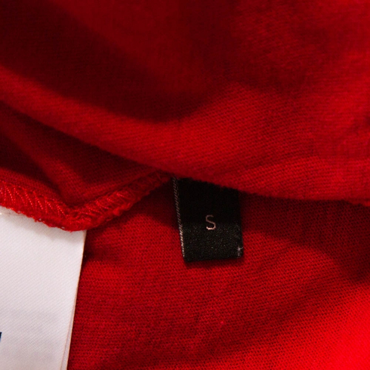 Pre Owned Gucci Red Ghost Diamond Print Cotton Crew Neck T-Shirt S