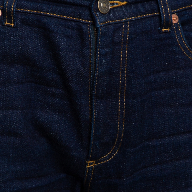 Pre Owned Gucci Indigo Dark Wash Stretch Denim Skinny Jeans M 
