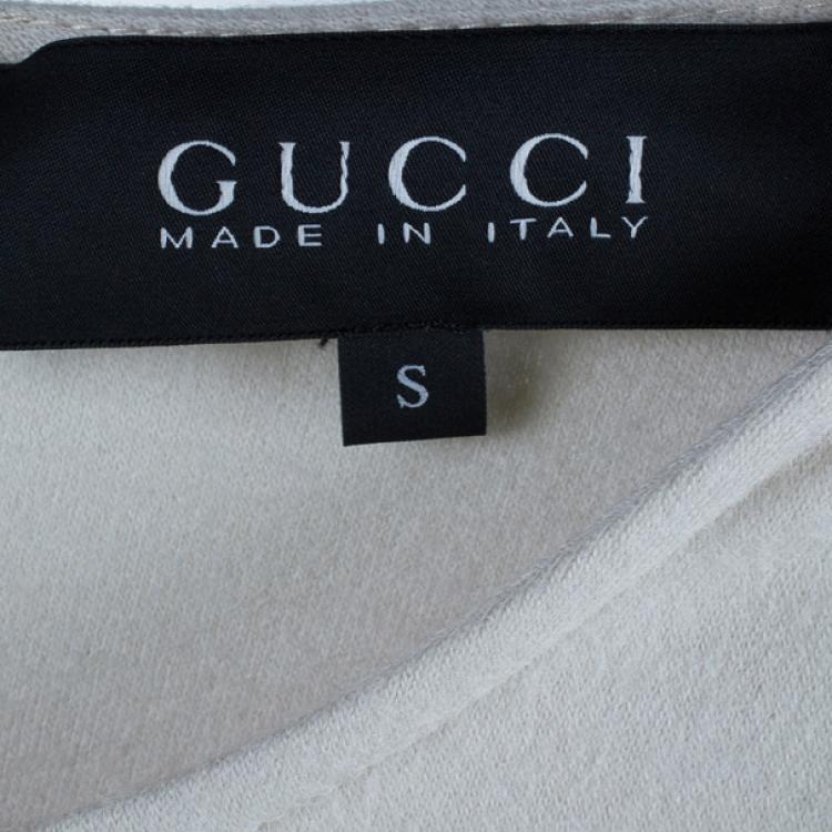 Pre Owned Gucci Wool Low Waist Belted Dress S