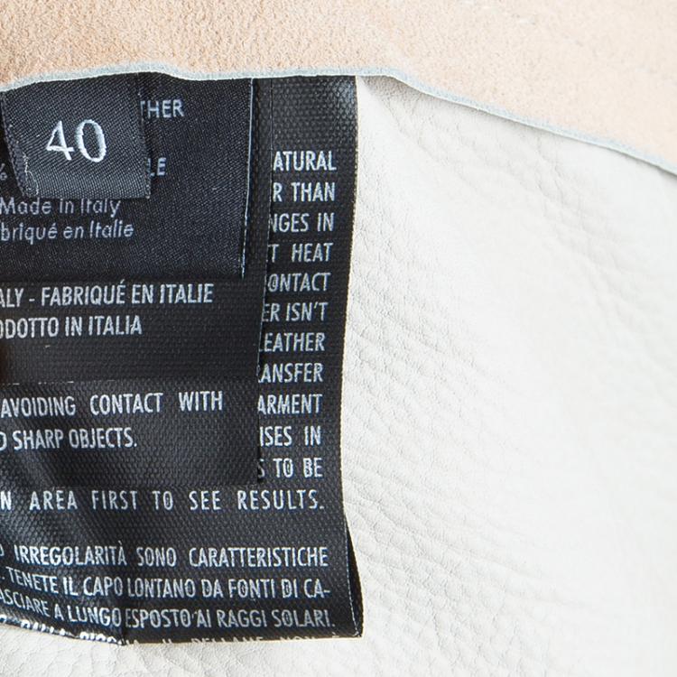 Pre Owned Gucci Beige Fringed Suede Jacket S