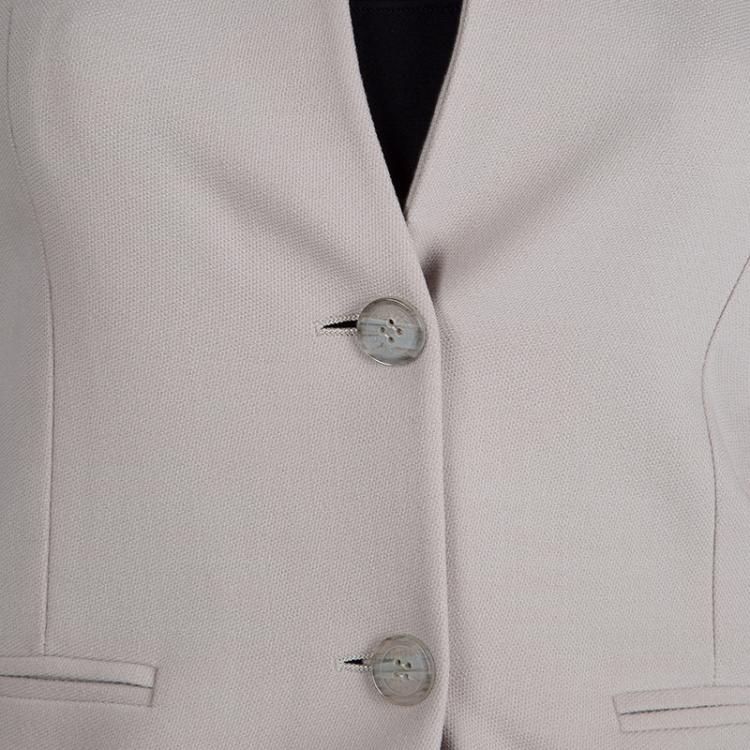 Pre Owned Gucci Beige Wool Pant Suit S