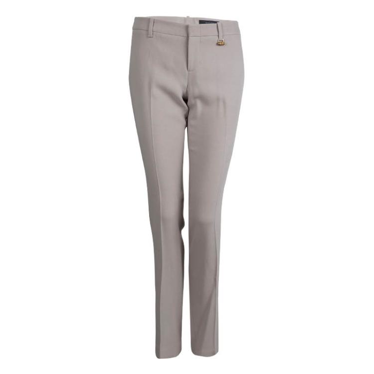 Pre Owned Gucci Beige Wool Pant Suit S