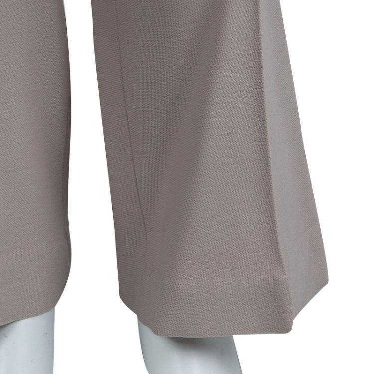 Pre Owned Gucci Beige Wool Pant Suit S