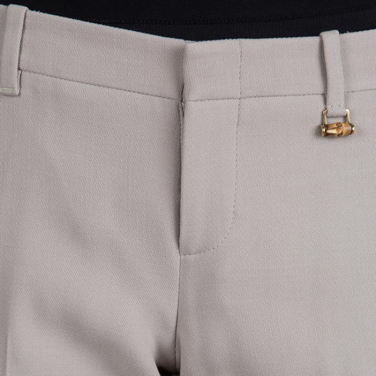 Pre Owned Gucci Beige Wool Pant Suit S